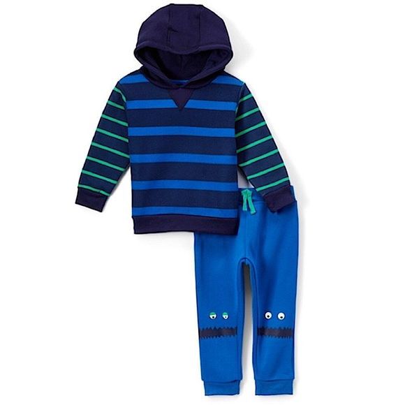 Striped Hoodie and Sweatpants Set